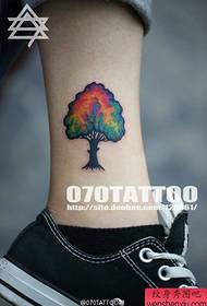 a small fresh tree tattoo pattern