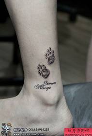 kecantikan kaki populer pola cat print tato Paw indah