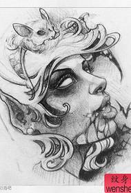 a picture Beautiful alternative bloodsucking beauty tattoo manuscript