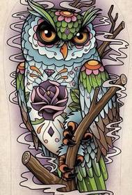 Manuscrito de tatuaxe An Owl popular