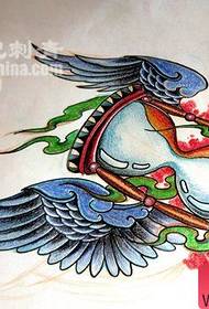 tus xov tooj classic teev hourglass tis ntses tattoo daim ntawv sau