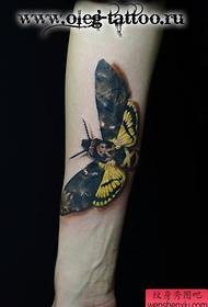 팔 아름답게 인기있는 유럽과 미국 나비 문신 패턴