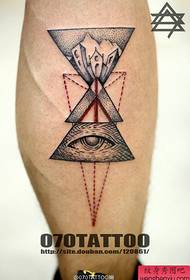 Ieteicamais Harajuku trīsstūra acu tetovējuma modelis