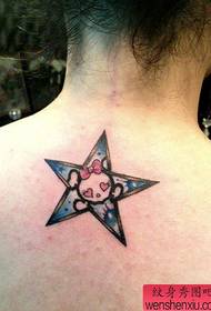 κορίτσια πίσω pop δημοφιλή πεντάκτινο μοτίβο τατουάζ αστέρι τατουάζ