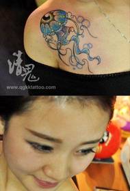 schoonheid schouders populaire mooie kwallen Tattoo patroon