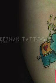 malý a barevný malý slon tetování vzor