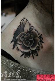 dívčí populární tetování kostní pták tetování