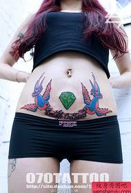 L'addome di Domineer è un popolare modello di tatuaggio a rondine