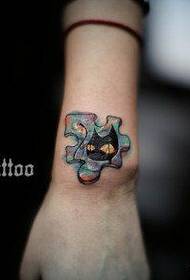 Wrist Petite Kitty Tattoo Pattern