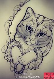 La barra dello spettacolo del tatuaggio ha raccomandato un modello di tatuaggio del gatto