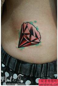 Beauty Mały diamentowy wzór tatuażu z małą talią 169539 - mały i popularny wzór tatuażu dla ptaków