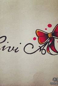 Tattoo I recommend a letter bow tattoo pattern