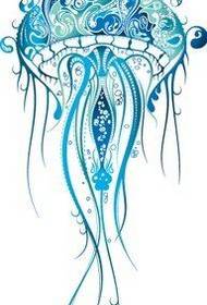 um padrão popular popular de tatuagem de água-viva