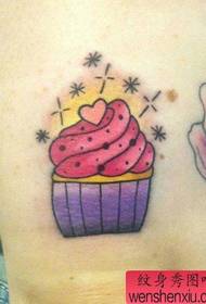 un patrón de tatuaje de helado de color