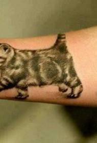 arm söt liten katt tatuering mönster