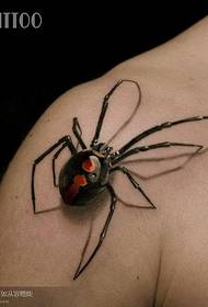Ein sehr dreidimensionales Spinnen-Tattoo-Muster
