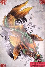 pretty colored squid tattoo manuscript