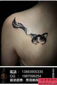 Schulter süße kleine Katze Tattoo Muster