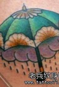 Tattoo show bar soovitas väikest vihmavarju tätoveeringu mustrit