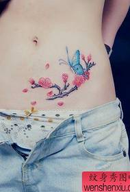 Tattoo show bar rekommenderade en midja plommon fjäril serien tatuering mönster