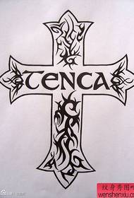 popolare totem manoscritto tatuaggio croce
