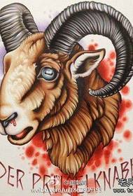popularan popularni uzorak tetovaža glave ovce u Europi i Americi