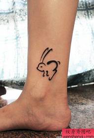 girls' ankles are small Popular bunny tattoo pattern