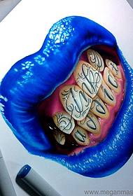 apprezzare un modello di tatuaggio labbra personalizzato
