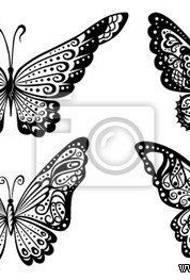 populiarus išskirtinio totemo drugelio tatuiruotės rankraštis