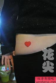 dziewczyna talia dobrze wyglądający prosty kolor miłości wzór tatuażu