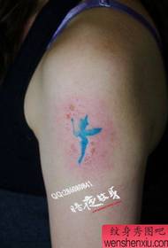 girl arm color elf tattoo pattern