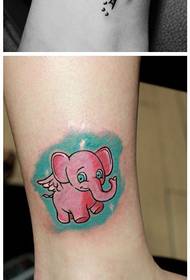 девушки ноги популярная классика цвет маленький слоненок рисунок татуировки слон