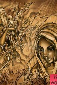 Popolare bellissimo gruppo di manoscritti di tatuaggi di bellezza europei e americani