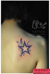 motif de tatouage de pentagramme classique populaire totem filles épaules