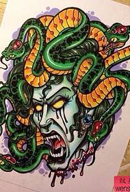 un modello di tatuaggio Medusa in stile europeo e americano