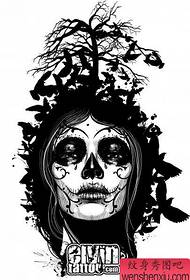 modello di tatuaggio personale totem morte ragazza