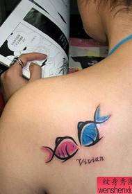Slika za prikaz tetovaža preporučuje crtani uzorak Tetovaže Riba