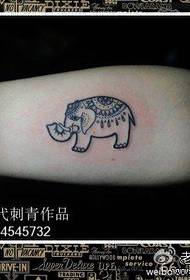 meisje Taille schattig en stijlvol tatoeëringspatroon fan poppeolifanten