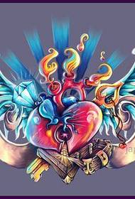 veľmi cool pop Love krídla tetovanie rukopis