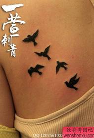 meisjes terug kleine populaire totem kleine zwaluw tattoo patroon