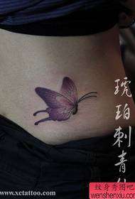 pragtige middellyf mooi en pragtige vlinder tatoeëringpatroon