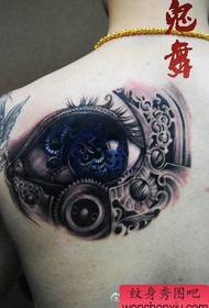 spalle maschili popolare popolare modello di tatuaggio occhio meccanico