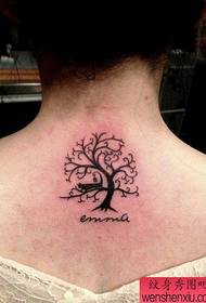 lány vissza a klasszikus pop totem fa tetoválás mintát
