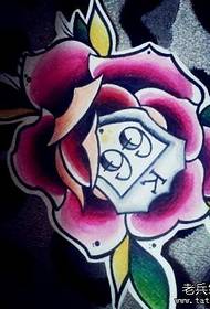 isang tanyag na manuskrito ng rosas na tattoo