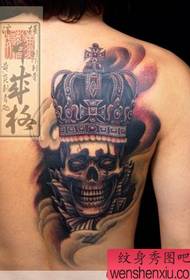 An tSeapáin Huang Yan Back Skull Crown Tattoo Works