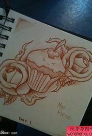 popolare gelato rosa tatuaggio manoscritto