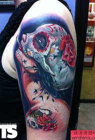 Popular Death Girl's Tattoo Works