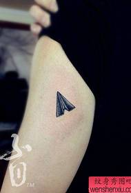 Kertas lengan tato populer dari pola tato pesawat kertas