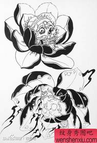 vrlo lijep rukopis tetovaže lotosa