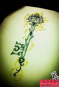 un popolare popolare manoscritto tatuaggio chiave